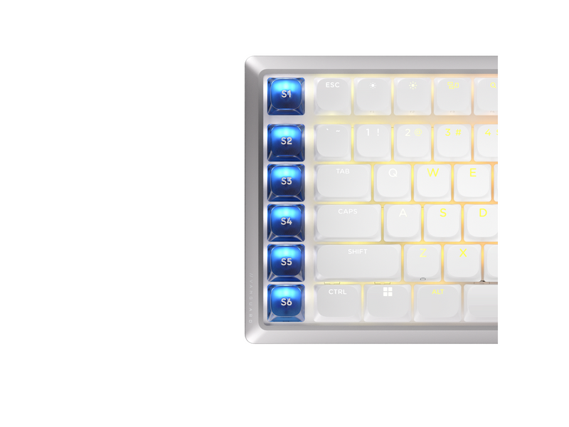 Corsair VANGUARD AIR 99 WIRELESS - Gaming Tastatur - Full-Size - Nordic ISO - Weiss