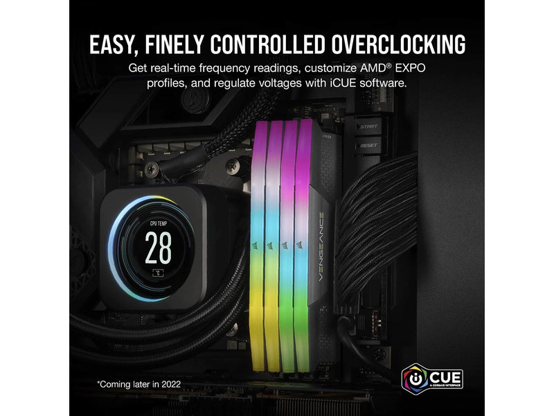 Corsair Vengeance RGB DDR5-6000 - 32GB - CL30 - Dual Channel (2 pcs) - AMD EXPO & Intel XMP - Weiß mit RGB