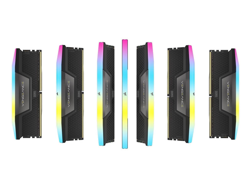Corsair Vengeance RGB DDR5-6000 - 32GB - CL30 - Dual Channel (2 pcs) - Intel XMP - Schwarz mit RGB