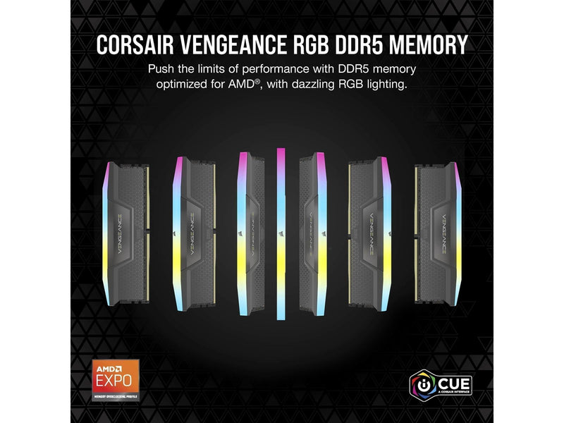 Corsair Vengeance RGB DDR5-6400 - 32GB - CL36 - Dual Channel (2 pcs) - AMD EXPO & Intel XMP - Weiß mit RGB