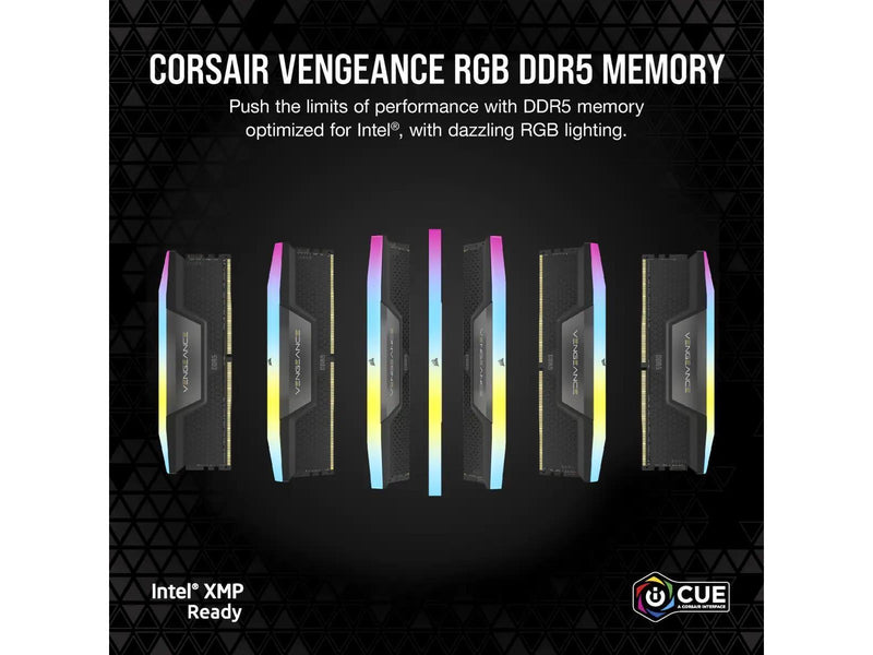 Corsair Vengeance RGB DDR5-7000 - 48GB - CL40 - Dual Channel (2 pcs) - Intel XMP - Schwarz mit RGB