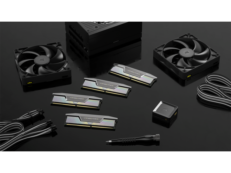 Corsair Vengeance RGB DDR5-8000 - 48GB - CUDIMM für Intel - CL38 - Dual Channel (2 pcs) - Intel XMP - Silber mit RGB