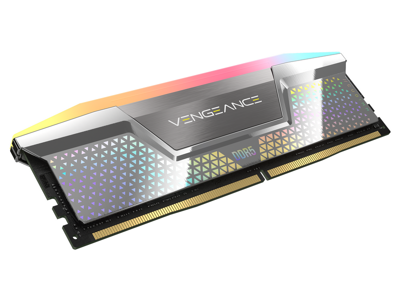 Corsair Vengeance RGB DDR5-8000 - 48GB - CUDIMM für Intel - CL38 - Dual Channel (2 pcs) - Intel XMP - Silber mit RGB