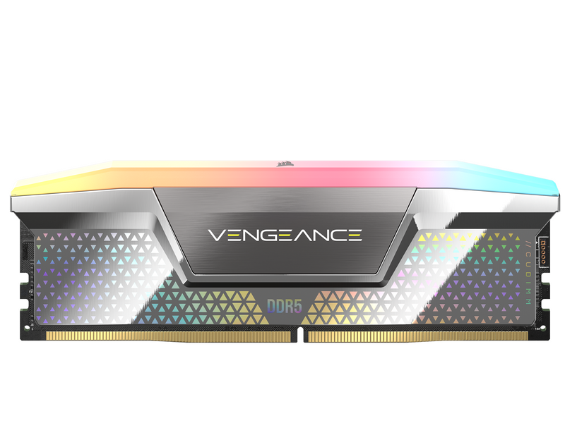 Corsair Vengeance RGB DDR5-8000 - 48GB - CUDIMM für Intel - CL38 - Dual Channel (2 pcs) - Intel XMP - Silber mit RGB