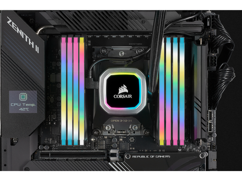 Corsair Vengeance RGB PRO SL DDR4-3200 - 16GB - CL16 - Dual Channel (2 pcs) - AMD Optimized - Schwarz mit RGB