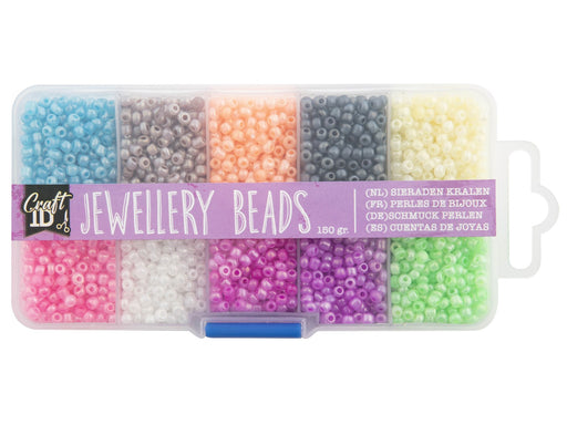 Craft Sensations Jewellery beads 15 grams each colour 10 colours