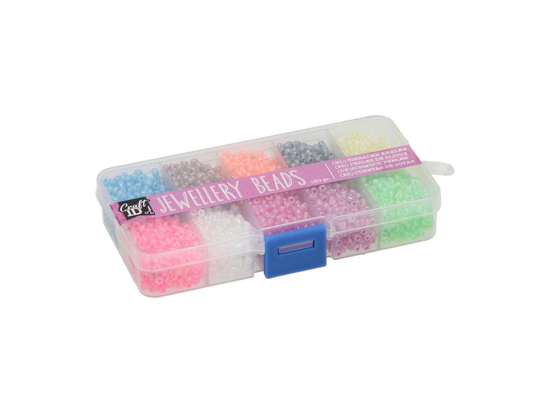 Craft Sensations Jewellery beads 15 grams each colour 10 colours