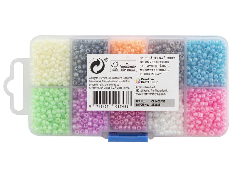 Craft Sensations Jewellery beads 15 grams each colour 10 colours