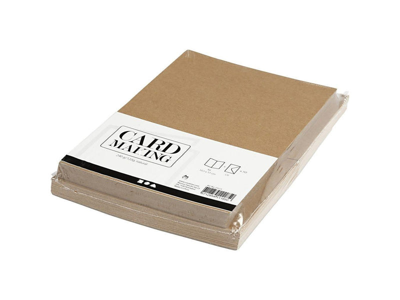 Creativ Company - Cards and Envelopes Beige 50 Sets