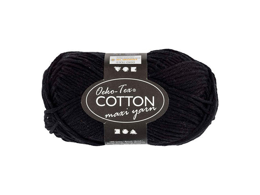Creativ Company - Cotton yarn Size 8/8 L: 80-85 M Black - 50gr.