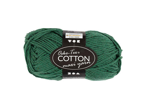 Creativ Company - Cotton yarn Size 8/8 L: 80-85 M Dark green - 50gr.