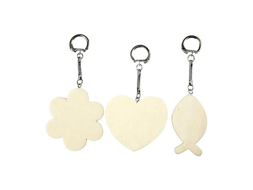 Creativ Company Decorate your Wooden Keychain 3pcs.