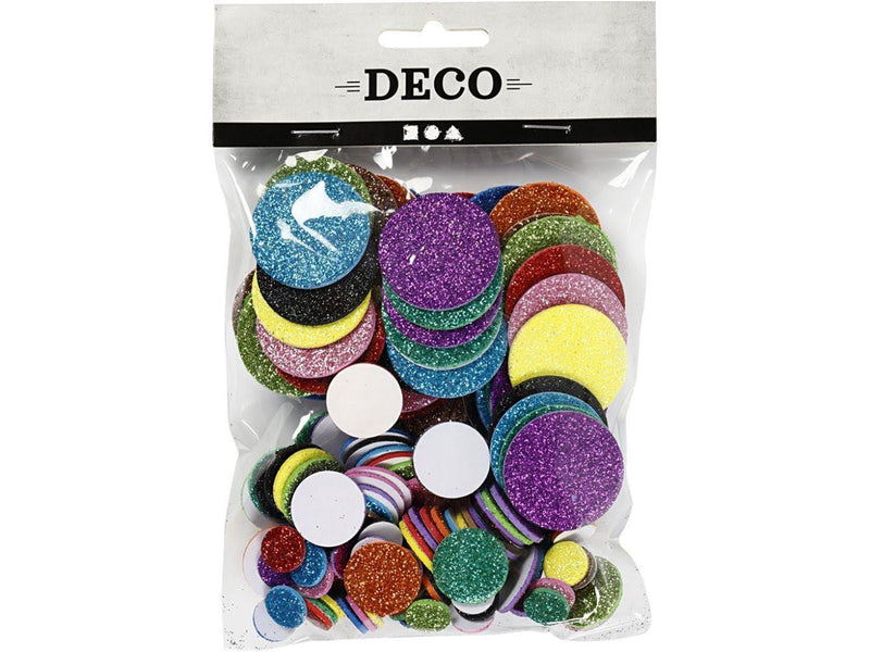 Creativ Company Foam Shapes Glitter Circles 150pcs.