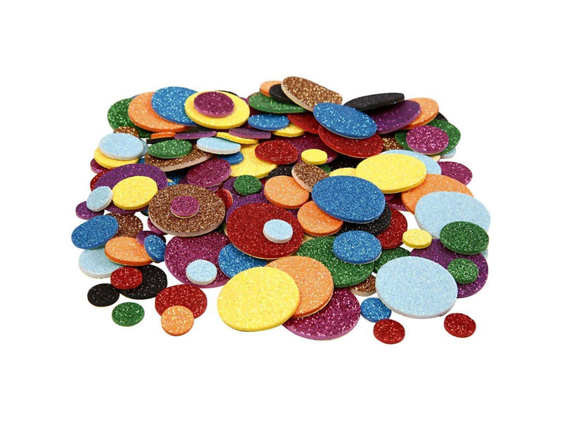 Creativ Company Foam Shapes Glitter Circles 150pcs.
