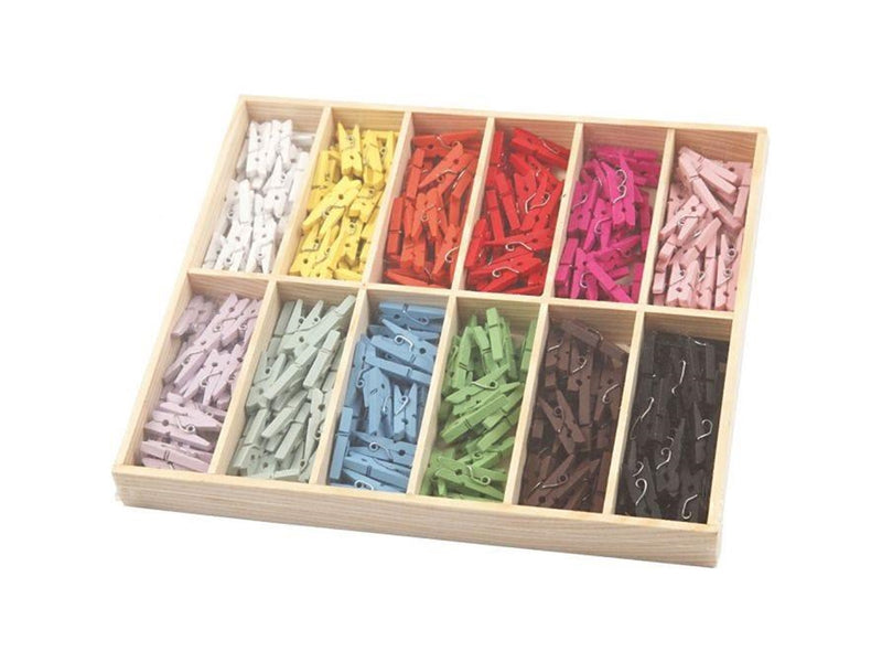 Creativ Company Mini Clothespins Coloured 12x24st.