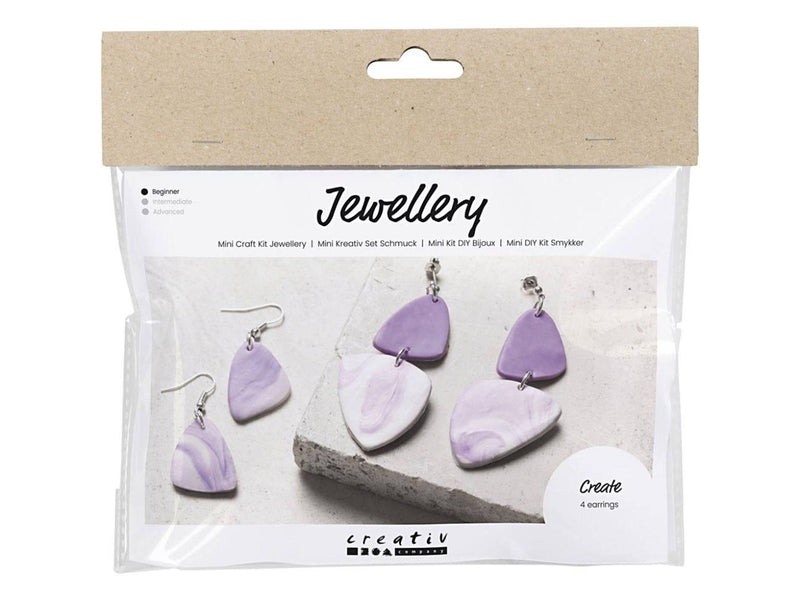 Creativ Company - Mini Hobbyset Jewelry Earrings Purple