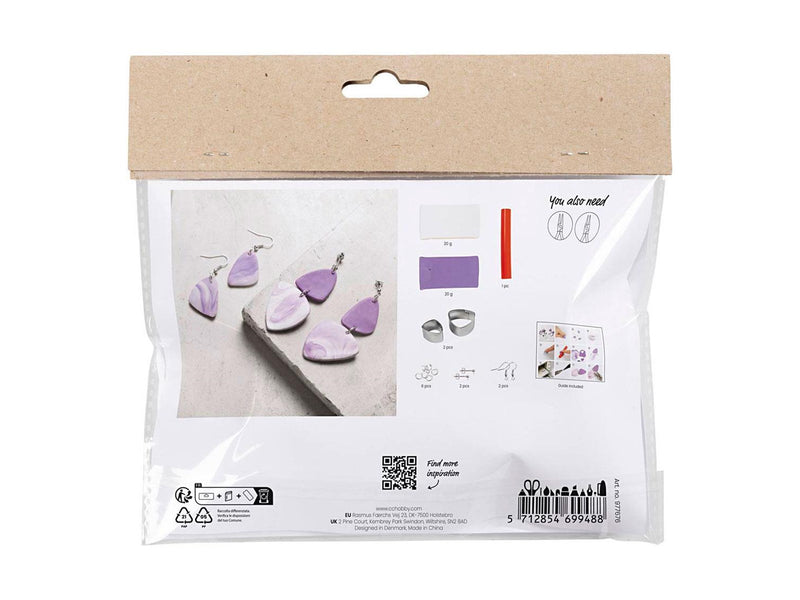 Creativ Company - Mini Hobbyset Jewelry Earrings Purple