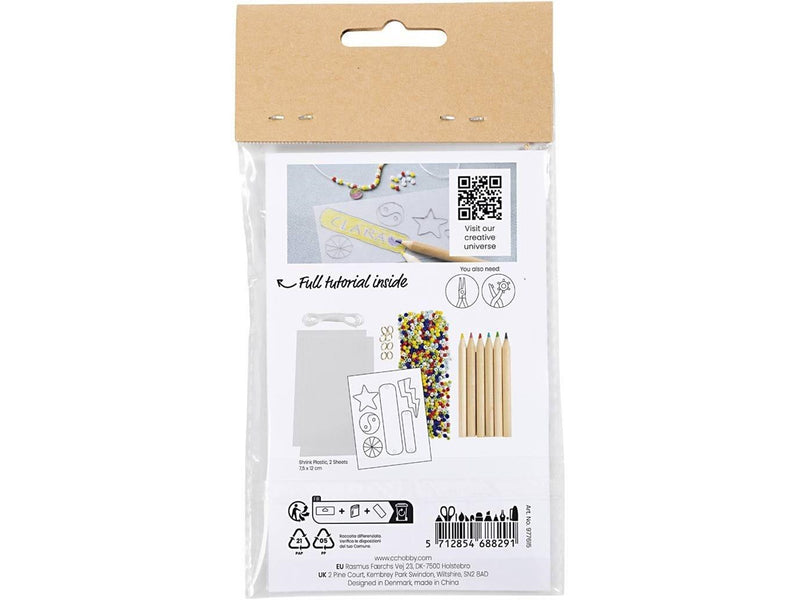 Creativ Company - Mini Hobbyset Jewelry Shrink Film Bracelets Yellow