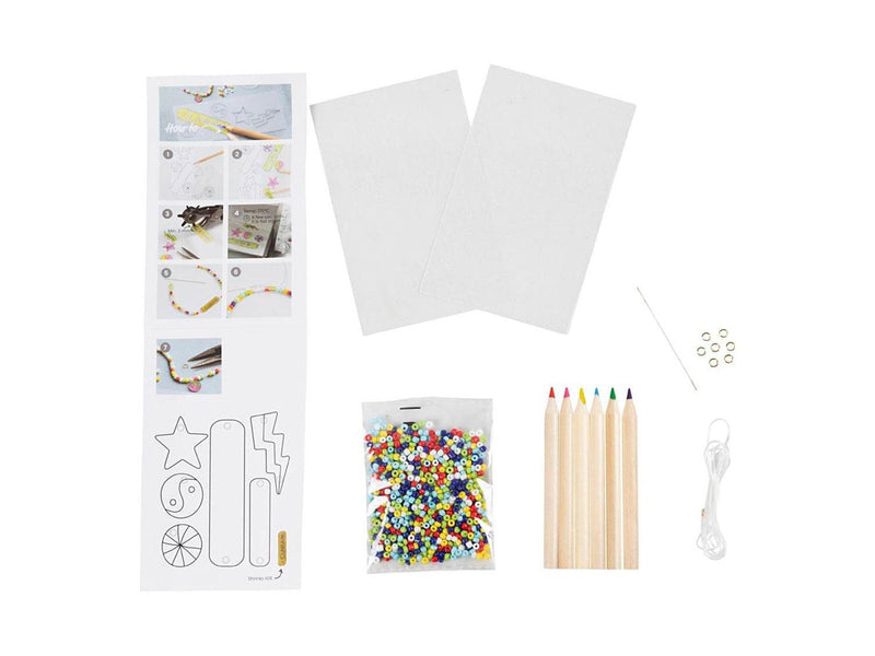 Creativ Company - Mini Hobbyset Jewelry Shrink Film Bracelets Yellow