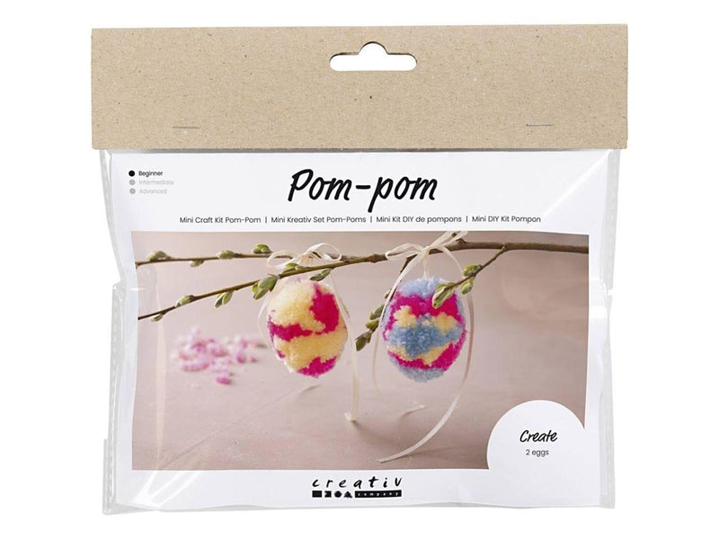 Creativ Company - Mini Hobbyset Pompom Egg 2pcs.