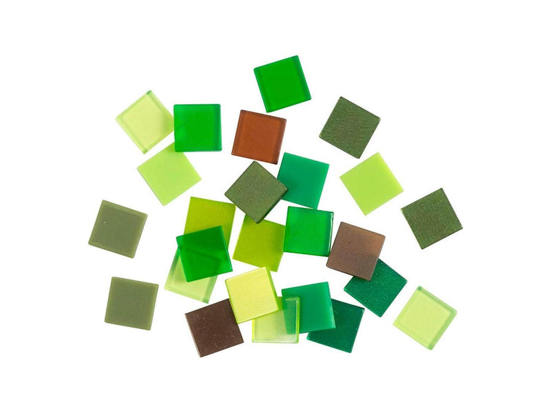 Creativ Company - Mini Mosaic Green Glitter 10x10mm 25 grams