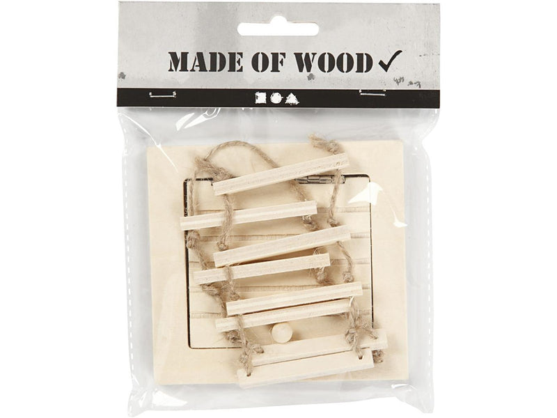 Creativ Company Mini Wooden Attic Hatch and Rope Ladder