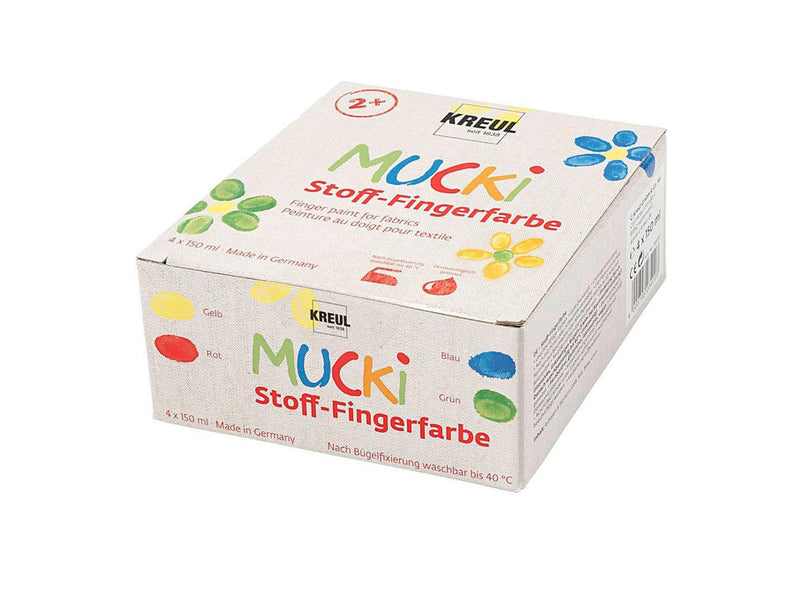 Creativ Company Muck Finger Paint Blue/Green/Red/Yellow 4x150ml