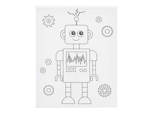 Creativ Company Painting Canvas with Print Robot - 24x30cm