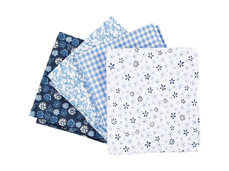 Creativ Company Patchwork Fabric Blue 45x55cm 4pcs.