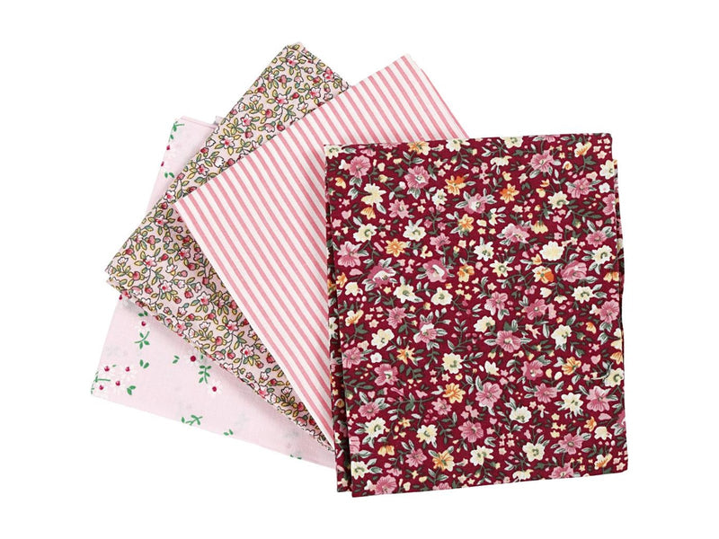 Creativ Company Patchwork Fabric Pink 45x55cm 4pcs.