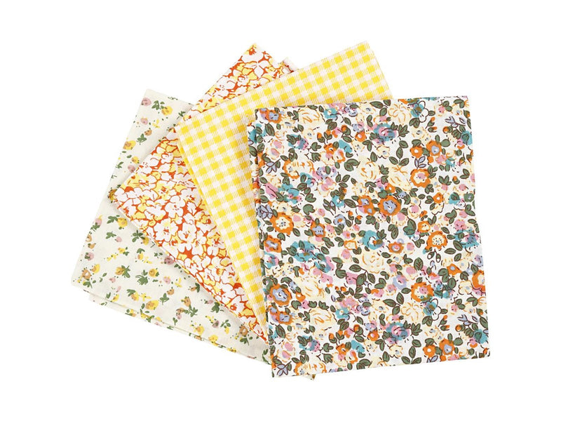 Creativ Company Patchwork Fabric Yellow 45x55cm 4pcs.
