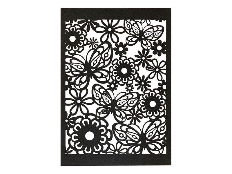 Creativ Company - Patterned Cardboard Black 10 pcs.