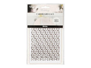Creativ Company - Patterned Cardboard Flower White 10 pcs.