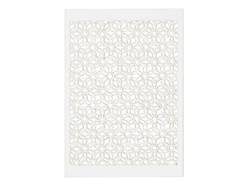 Creativ Company - Patterned Cardboard Flower White 10 pcs.
