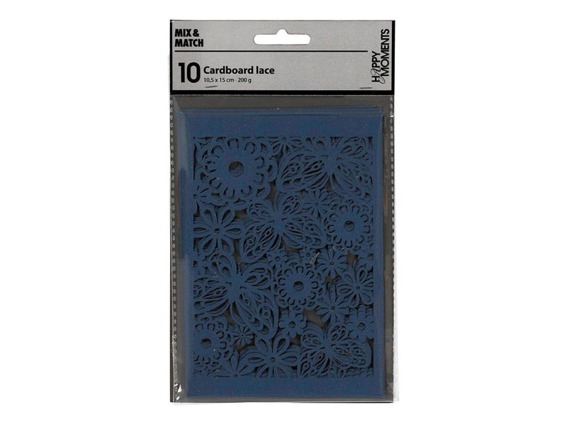 Creativ Company - Patterned cardboard Blue 10 pcs.