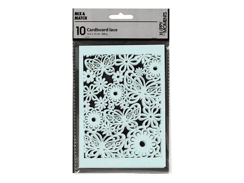 Creativ Company - Patterned cardboard Light blue 10 pcs.