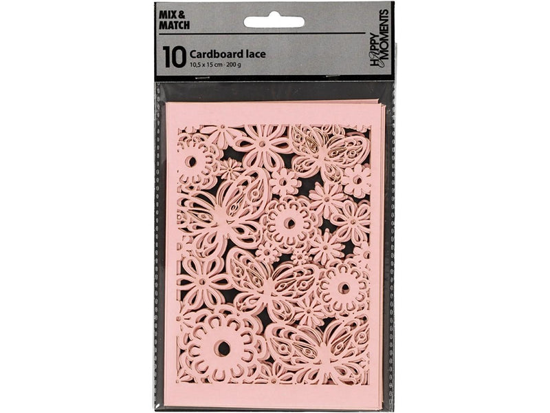 Creativ Company - Patterned cardboard Light red 10 pcs.