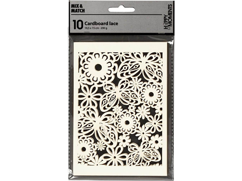 Creativ Company - Patterned cardboard Off-white 10 pcs.