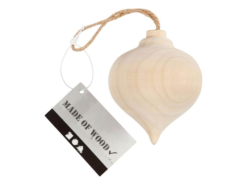 Creativ Company - Pendant Pointed Wooden Christmas Ball