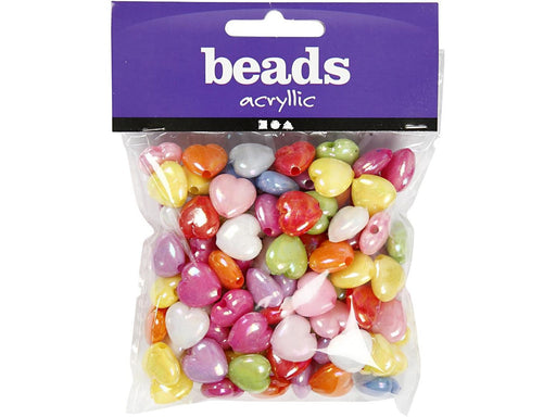Creativ Company Plastic Beads Heart 125ml