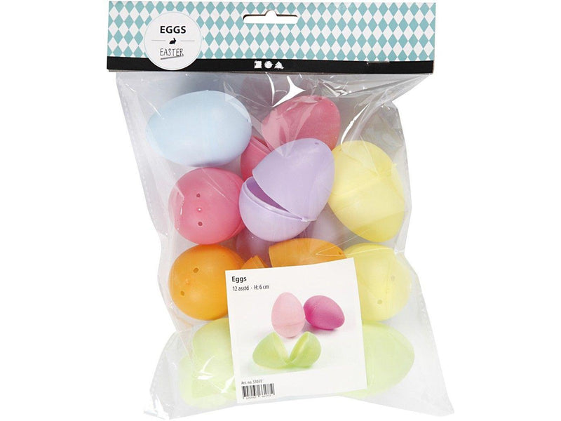 Creativ Company Plastic Eggs Colored 12pcs.