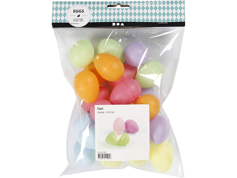 Creativ Company Plastic Eggs Colored 24 pcs.
