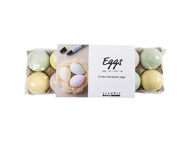 Creativ Company Plastic Eggs Pastel 12pcs.
