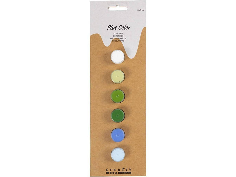 Creativ Company Plus Color Acrylic Paint Blue and Green Harmony - 6x5ml.