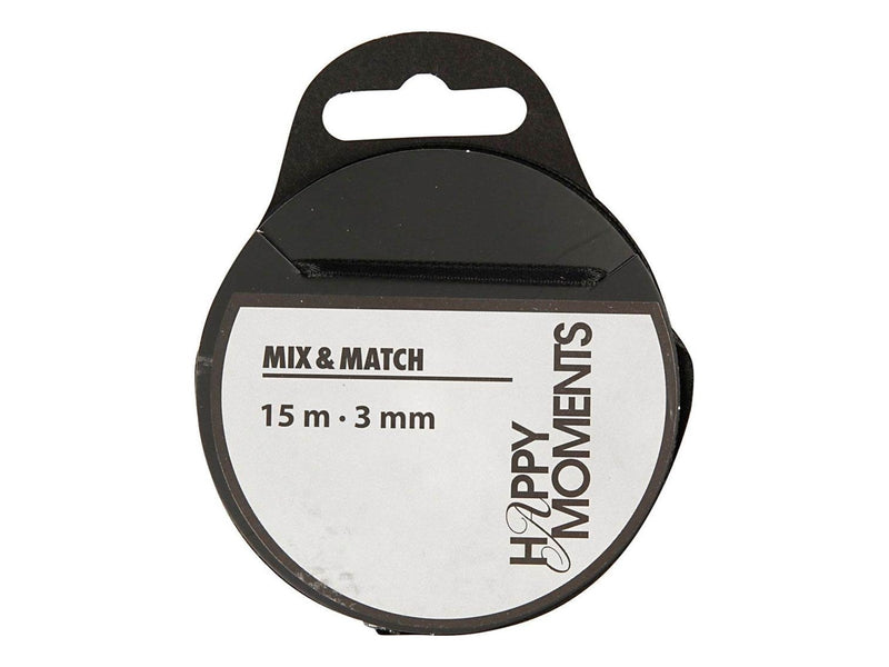 Creativ Company - Satin ribbon Black 15m