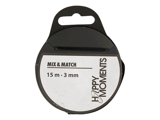 Creativ Company - Satin ribbon Black 15m