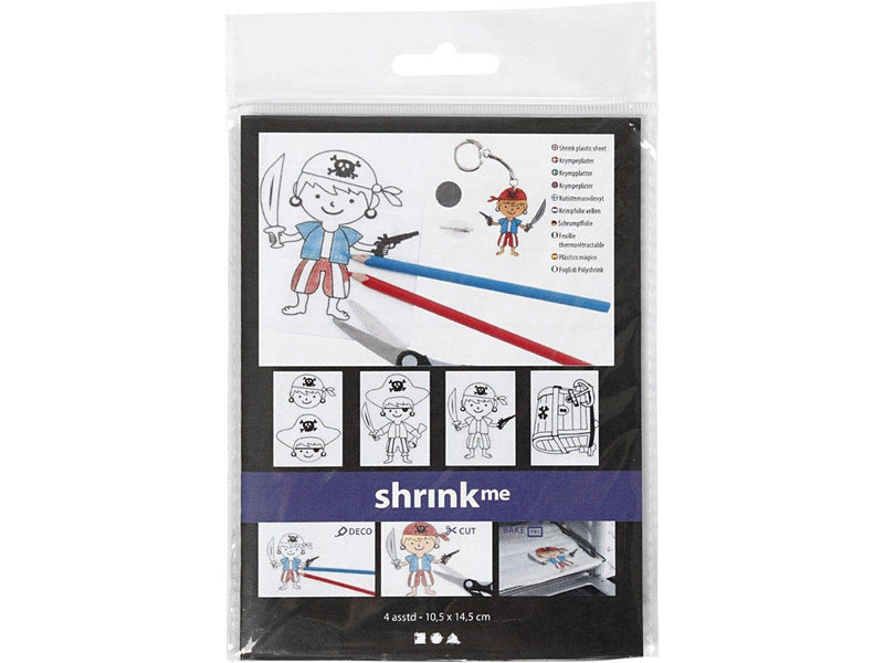 Creativ Company - Sheets of Shrink Film with Pirate Motifs 10 pcs.