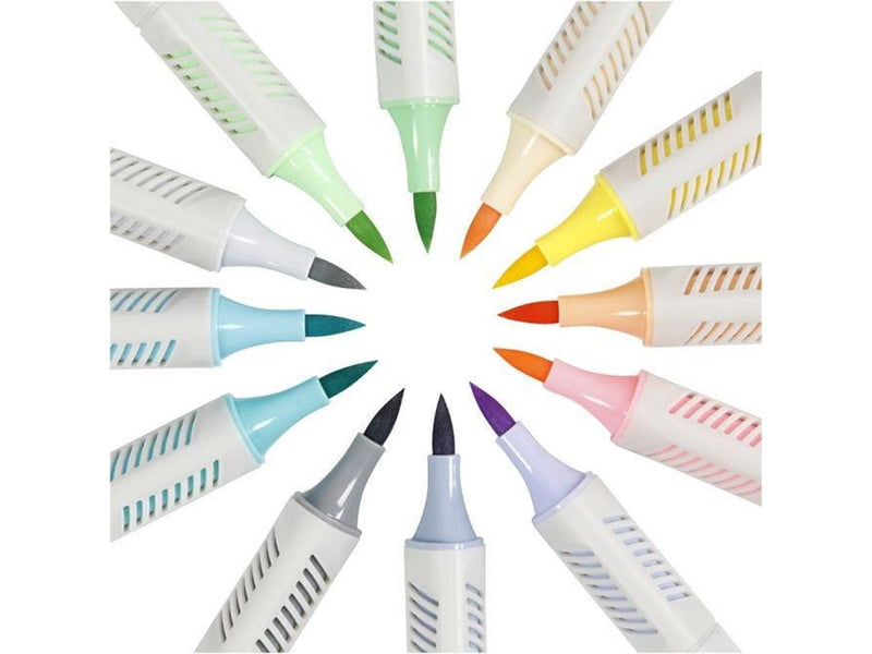 Creativ Company Sketch Double Markers Pastel Colours 12 pcs