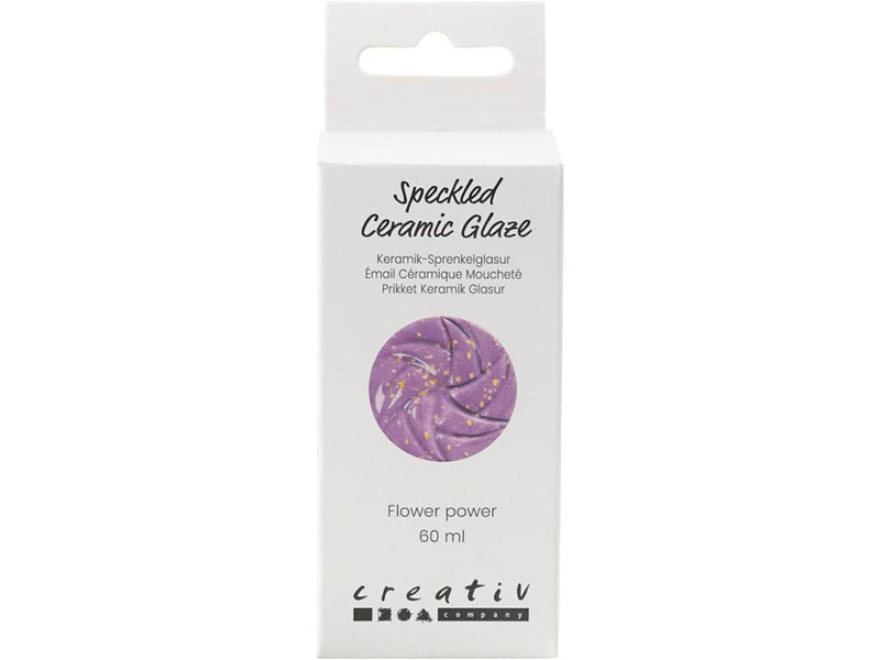 Creativ Company - Speckled Ceramic Glaze 999-1060 C Opaque Flower Power - 60ml