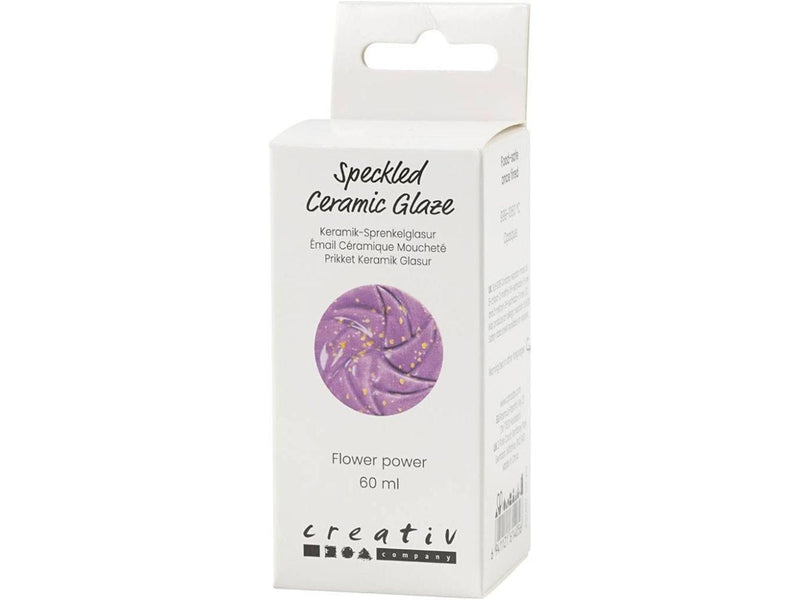 Creativ Company - Speckled Ceramic Glaze 999-1060 C Opaque Flower Power - 60ml